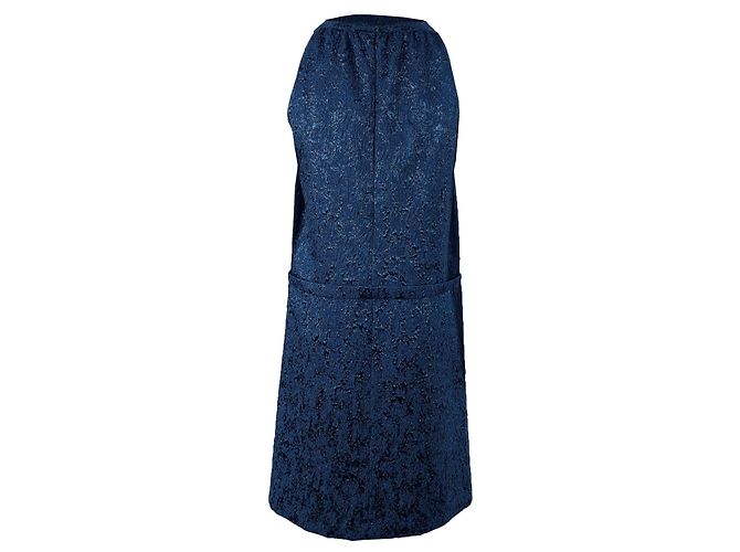 Balenciaga Metallicblaues Kleid - Ansicht 2