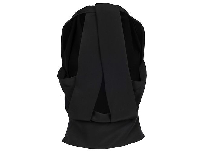 Balenciaga Top senza maniche a collo alto Nero - vista 2