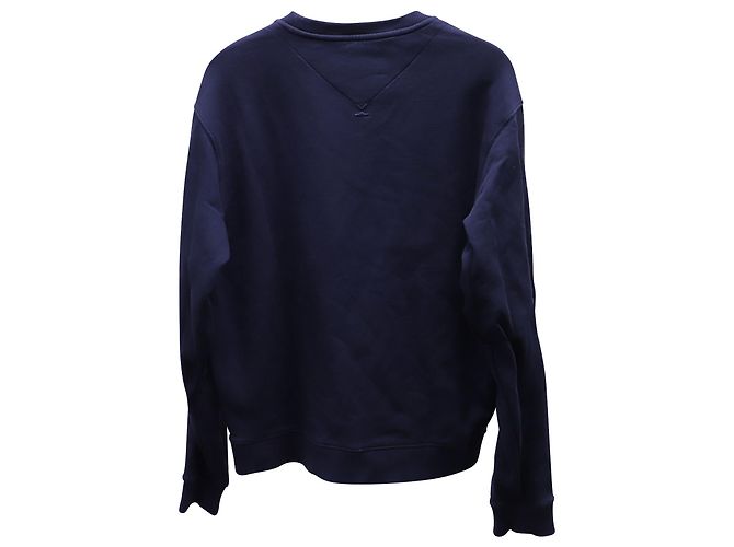 Kenzo Obermaterial Besticktes Rundhals-Sweatshirt aus marineblauer Baumwolle - Ansicht 2