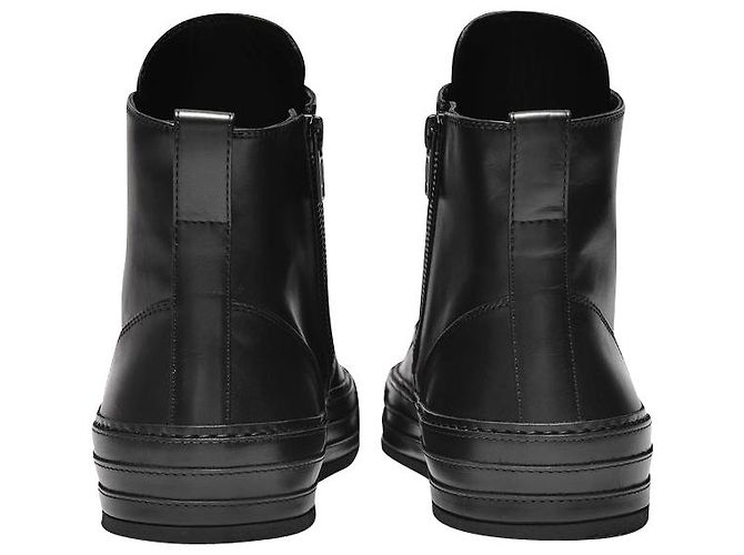 Ann Demeulemeester Sneakers Raven in Pelle Nera - vista 3