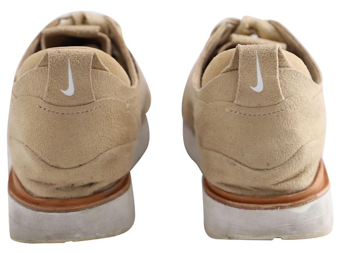 Nike Lab Air Max 1 Lin royal en daim fauve Marron Beige - vue 3