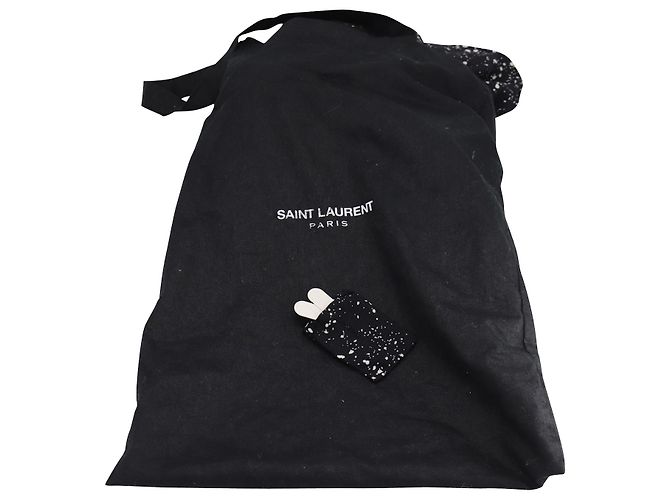 Saint Laurent Paint Splatter bedrucktes Hemd aus schwarzer bedruckter Seide - Ansicht 4