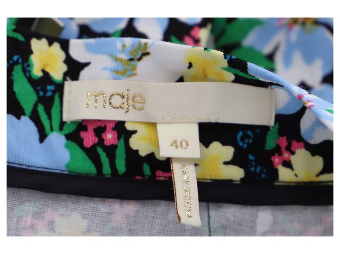 Minisaia Lápis Maje Floral em Viscose Multicolor Impressão em python - vista 3