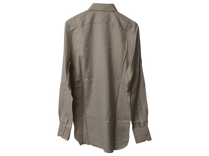 Gucci Button-Down-Hemd aus beiger Baumwolle Braun - Ansicht 2