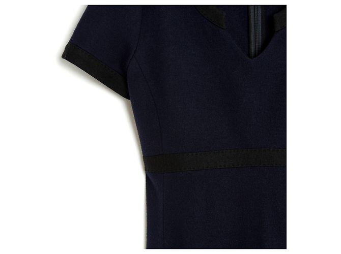 Abito Fendi in jersey di lana blu navy e nero - vista 2