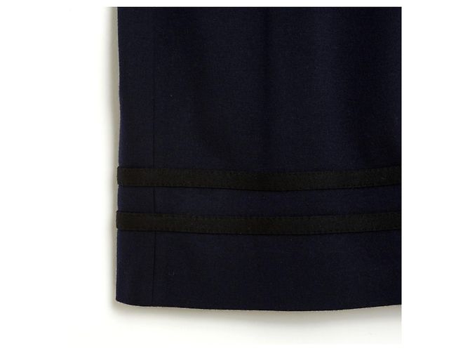 Abito Fendi in jersey di lana blu navy e nero - vista 3