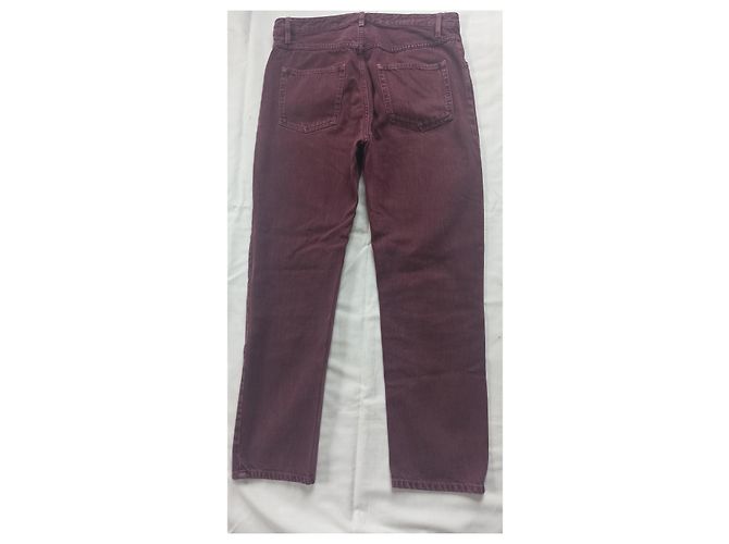 Isabel Marant Etoile Mom Jeans Rosa Ciruela Algodón - vista 2