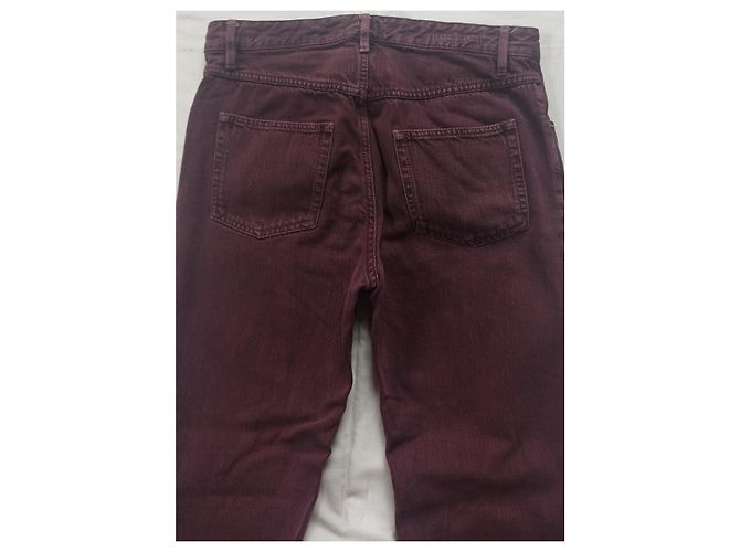 Isabel Marant Etoile Mom Jeans Rosa Ciruela Algodón - vista 3