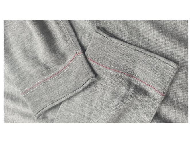 Brunello Cucinelli Pullover Grau Kaschmir und Seide - Ansicht 5