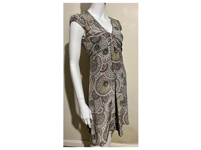 Vestido Joseph de seda con estampado floral estilo imperio Multicolor - vista 2