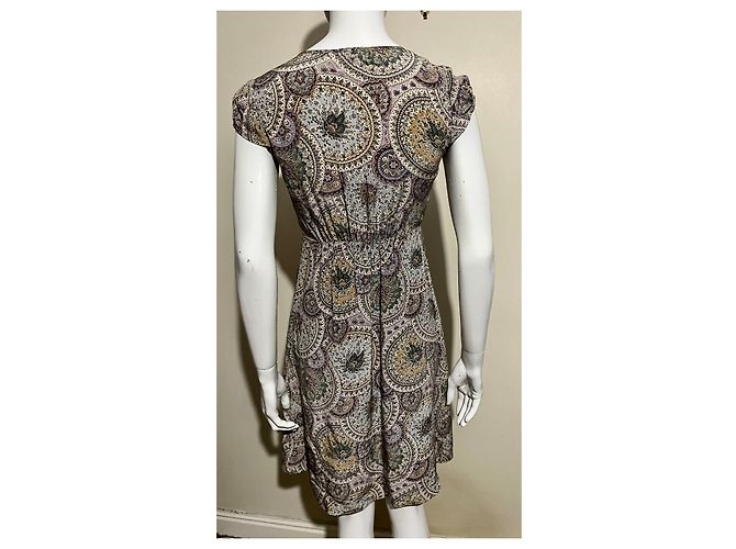 Vestido Joseph de seda con estampado floral estilo imperio Multicolor - vista 3