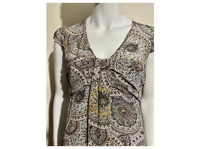 Vestido Joseph de seda con estampado floral estilo imperio Multicolor - vista 4