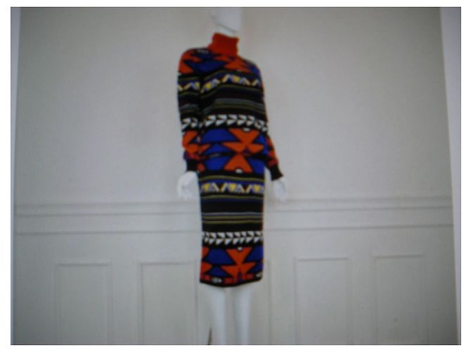 Stella Jean Skirt Suit Wool Multicolored Aztec Pattern - view 2