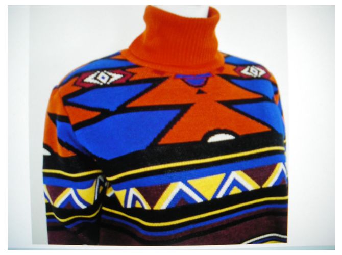 Stella Jean Skirt Suit Wool Multicolored Aztec Pattern - view 4