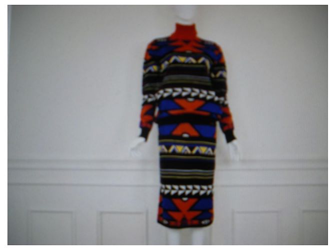 Stella Jean Skirt Suit Wool Multicolored Aztec Pattern - view 6
