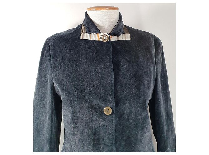 Escada Sport Blazer aus grauem Samt - Ansicht 2