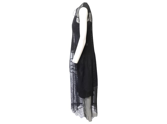 Joseph Patchwork-Spitzenkleid aus schwarzem Nylon - Ansicht 2