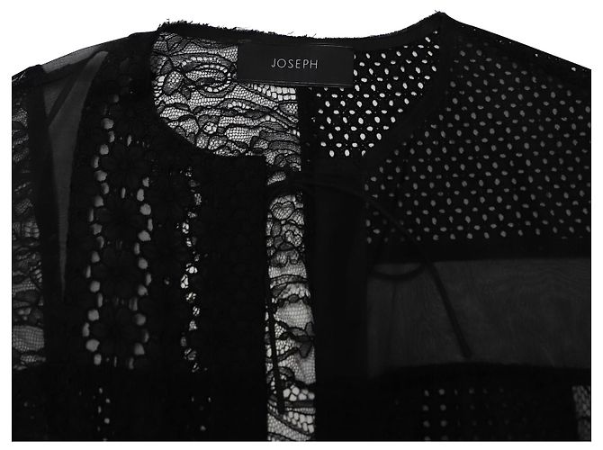 Joseph Patchwork-Spitzenkleid aus schwarzem Nylon - Ansicht 6