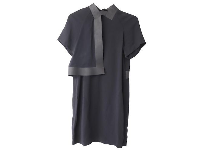 VESTIDO CON SOLAPA EN LOS HOMBROS DE ALEXANDER WANG Negro - vista 4