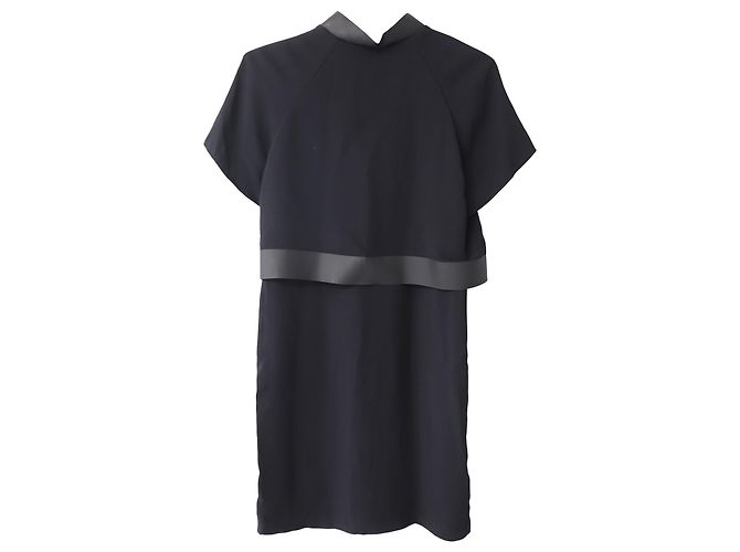 VESTIDO CON SOLAPA EN LOS HOMBROS DE ALEXANDER WANG Negro - vista 5