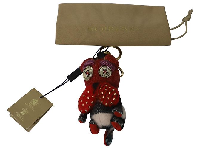 Ciondolo Burberry Seymour Bull Dog in Lana Multicolor - vista 4