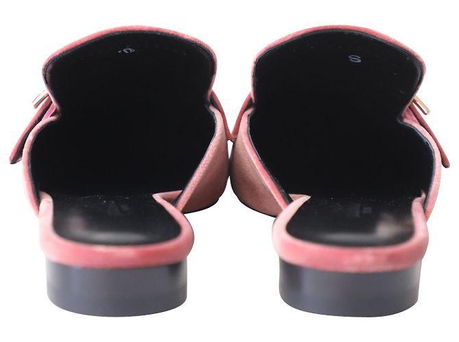 Hermès Beauty Mules em Rose Velvet Marrom Rosa - vista 4