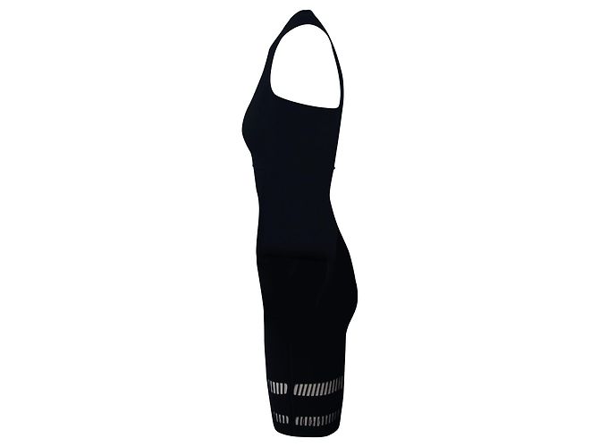 Alexander Wang Abito aderente con scollo all'americana in viscosa nera Nero - vista 2