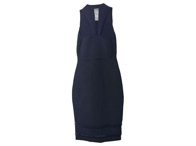Alexander Wang Abito aderente con scollo all'americana in viscosa nera Nero - vista 5