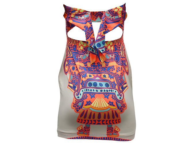 Mara Hoffman Back-tie Bodycon Mini Dress in Multicolor Polyester Python print - view 2
