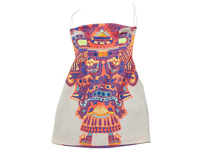 Mara Hoffman Back-tie Bodycon Mini Dress in Multicolor Polyester Python print - view 3