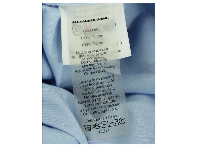 Alexander Wang Hemdkleid aus hellblauer Baumwolle - Ansicht 5