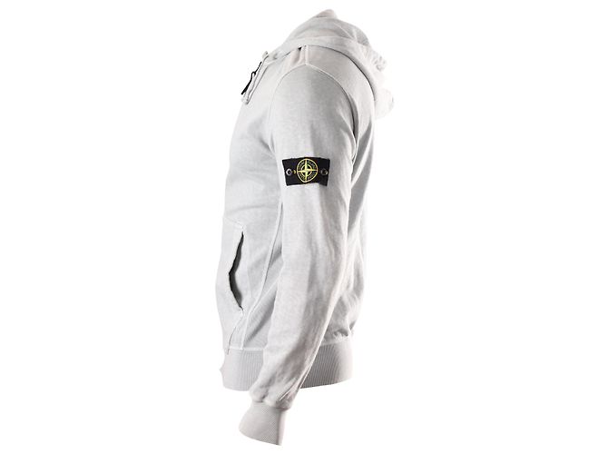 Jaqueta com capuz Stone Island em algodão cinza - vista 2