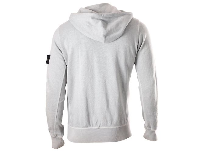 Jaqueta com capuz Stone Island em algodão cinza - vista 3