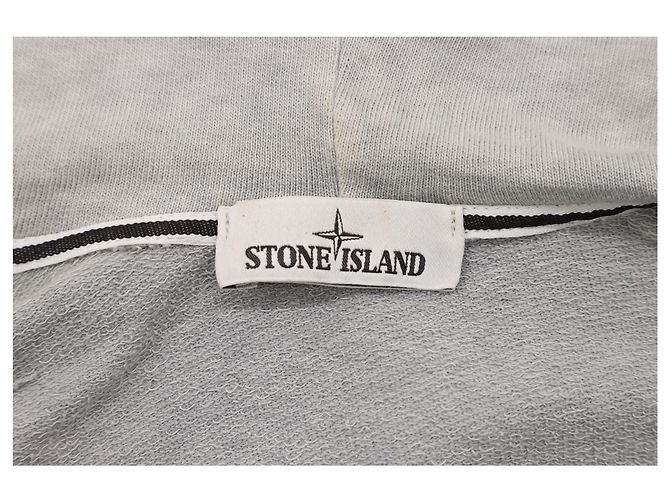Jaqueta com capuz Stone Island em algodão cinza - vista 4