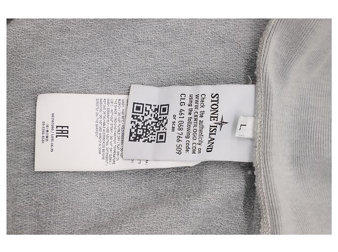 Jaqueta com capuz Stone Island em algodão cinza - vista 5