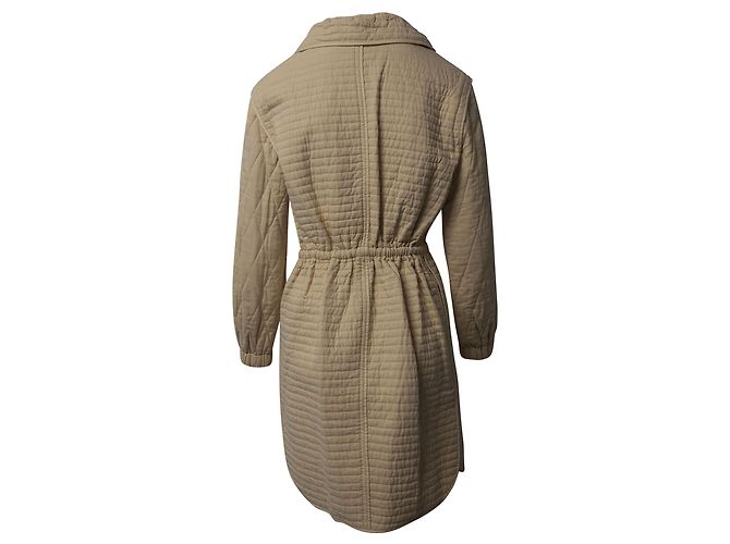 Isabel Marant Casaco acolchoado acolchoado em algodão creme Branco Cru - vista 3
