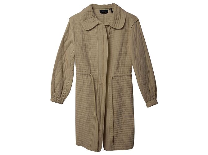 Isabel Marant Casaco acolchoado acolchoado em algodão creme Branco Cru - vista 4