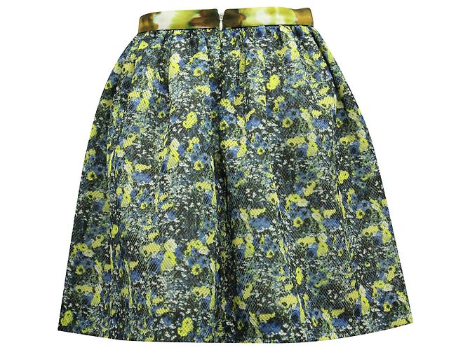 MSGM Printed Skirt in Multicolor Polyester Python print - view 2