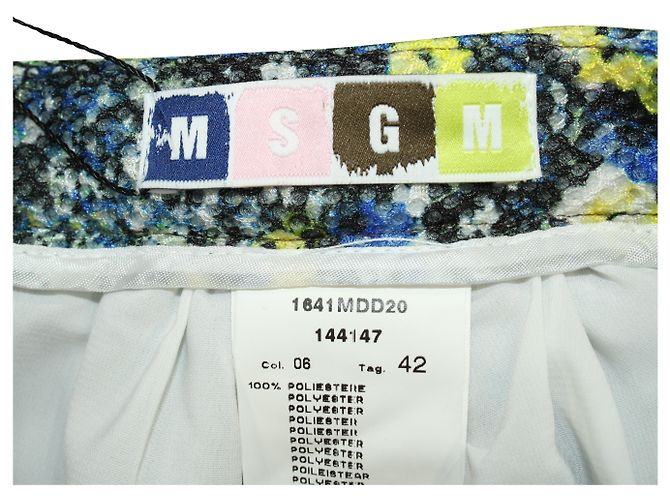 MSGM Printed Skirt in Multicolor Polyester Python print - view 4