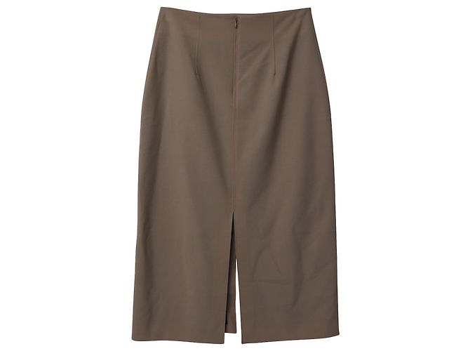 Marc by Marc Jacobs Co Bleistiftrock mit hohem Bund und Schlitz vorne aus beigefarbener Stretch-Wolle Braun - Ansicht 5