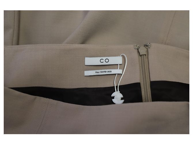 Marc by Marc Jacobs Co Bleistiftrock mit hohem Bund und Schlitz vorne aus beigefarbener Stretch-Wolle Braun - Ansicht 6