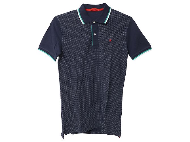Polo Estampado Carolina Herrera en Algodón Azul Marino - vista 5