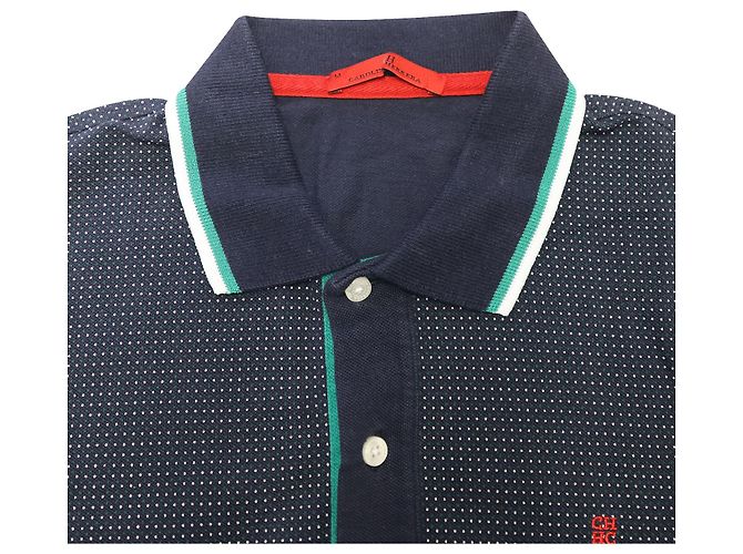 Polo Estampado Carolina Herrera en Algodón Azul Marino - vista 6