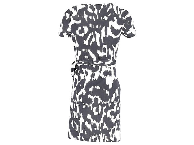 Mini abito Diane Von Furstenberg con laccetti laterali in seta nera Nero - vista 3