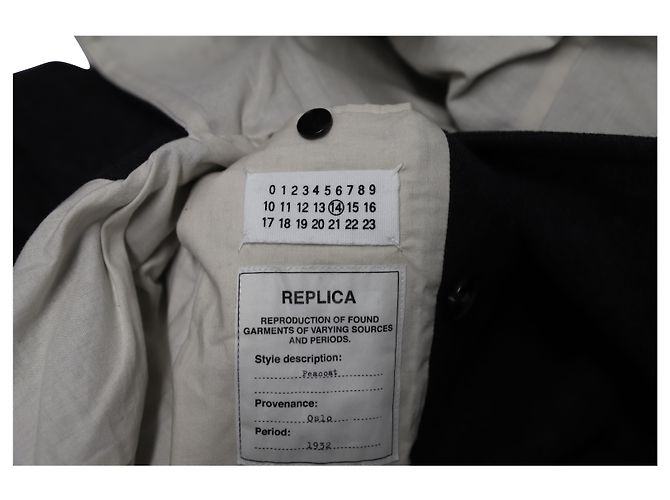 Maison Martin Margiela Replica Casaco Pea em Algodão Cinza - vista 4