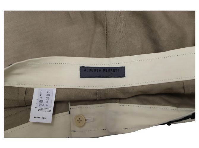 Bermuda Alberta Ferretti in Lino Beige - vista 3