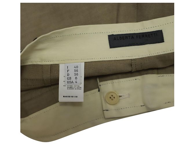 Bermuda Alberta Ferretti in Lino Beige - vista 4