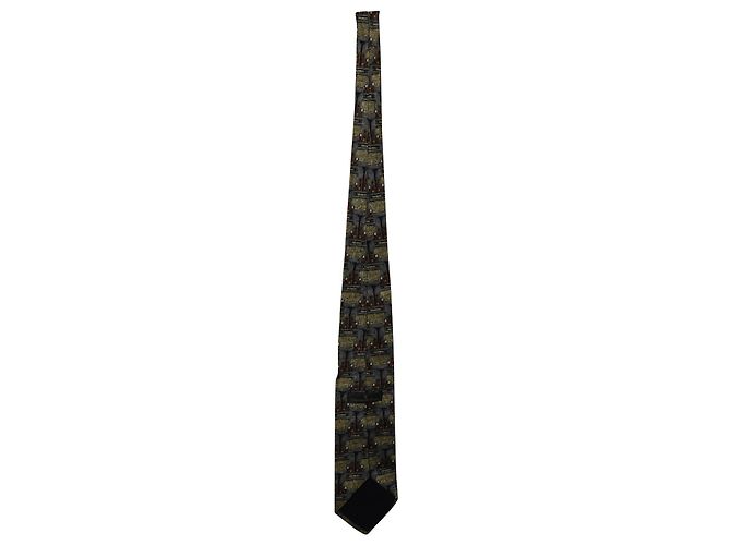 Ermenegildo Zegna Cravatta Stampata in Seta Multicolor - vista 2
