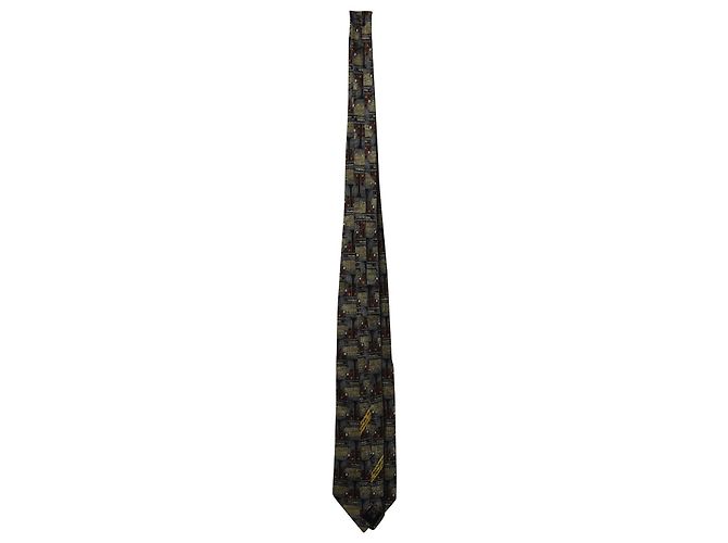 Ermenegildo Zegna Cravatta Stampata in Seta Multicolor - vista 3
