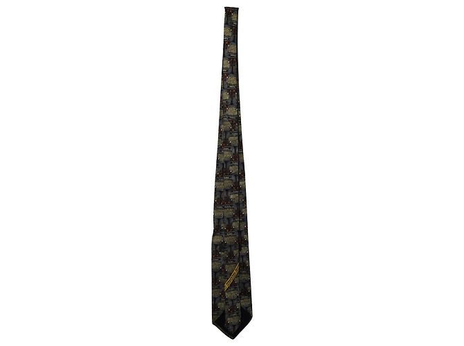Ermenegildo Zegna Cravatta Stampata in Seta Multicolor - vista 4
